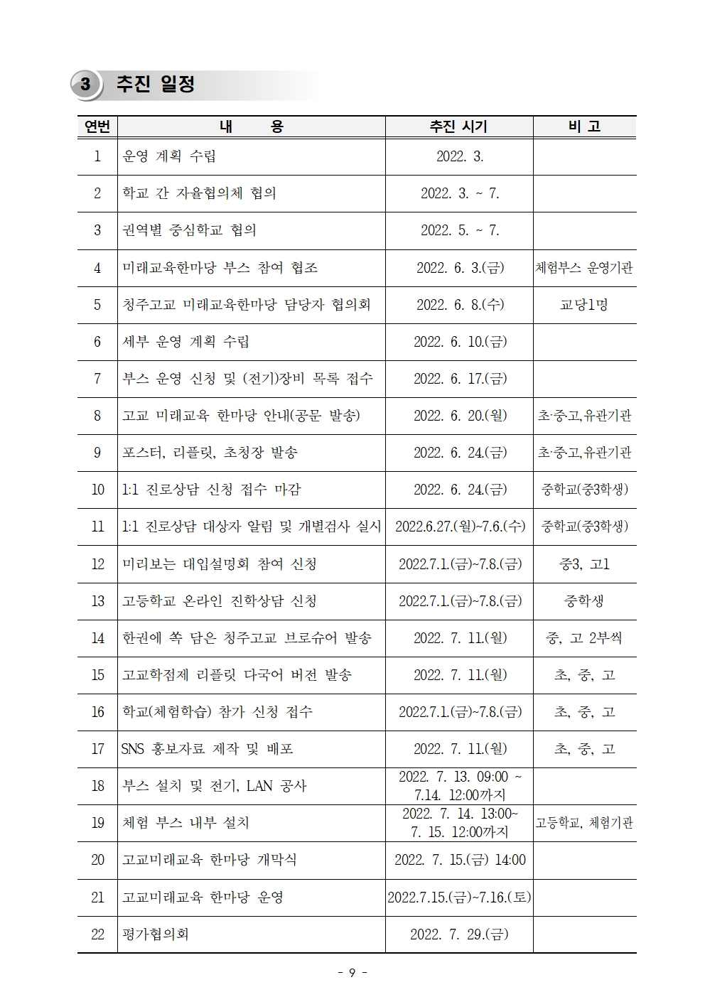 2022. 청주고교 미래교육 한마당 운영계획_공개용011